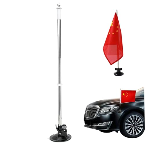 Stibzeup Teleskop -Autofahnenmast mit Luftsaughalterhalter für Auto -LKW -Bootsfahrzeuge von Stibzeup