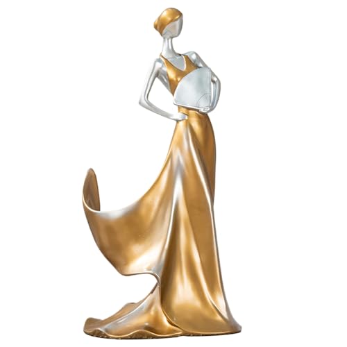Weinflaschenhalter Schönheit Lady Harz Statue Weinbar Dekor 6.7x7x14.4 Rack Single Stand, Halter Arbeitsplatte für Küchenhausbart Tabletop Dekor von Stibzeup