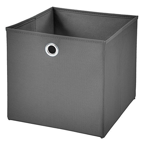 Stick&Shine 1x Aufbewahrungs Korb Dunkelgrau Faltbox 33 x 33 x 33 cm Regalkorb faltbar von Stick&Shine