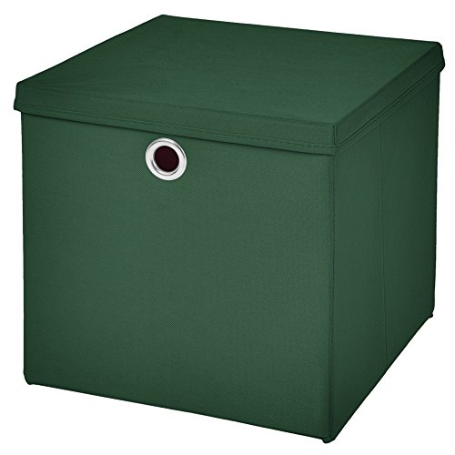 Stick&Shine 1x Aufbewahrungs Korb Dunkelgrün Faltbox 32 x 32 x 32 cm Regalkorb faltbar mit Deckel Stick&Shine 1x Aufbewahrungs Korb Dunkelgrün Faltbox 32 x 32 x 32 cm Regalkorb faltbar mit Deckel von Stick&Shine