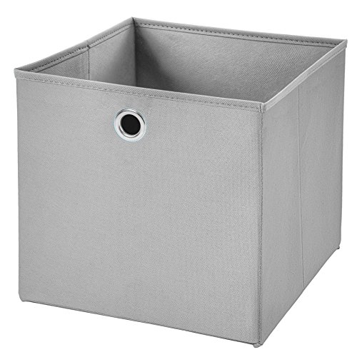 Stick&Shine 1x Aufbewahrungs Korb Hellgrau Faltbox 32 x 32 x 32 cm Regalkorb faltbar von Stick&Shine