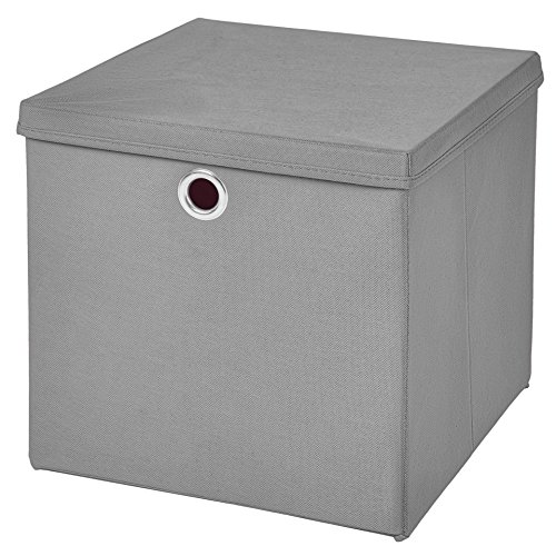 Stick&Shine 1x Aufbewahrungs Korb Hellgrau Faltbox 33 x 33 x 33 cm Regalkorb faltbar mit Deckel Stick&Shine 1x Aufbewahrungs Korb Hellgrau Faltbox 33 x 33 x 33 cm Regalkorb faltbar mit Deckel von Stick&Shine