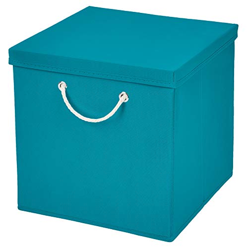 Stick&Shine 1x Aufbewahrungs Korb Türkis Faltbox 30 x 30 x 30 cm Regalkorb faltbar mit Kordel und mit Deckel Stick&Shine 1x Aufbewahrungs Korb Türkis Faltbox 30 x 30 x 30 cm Regalkorb faltbar mit Kordel und mit Deckel von Stick&Shine