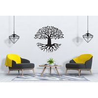 Baum Des Lebens Wandtatbestand Wurzeln Ast Wandkunst Sg2290 von StickOshop