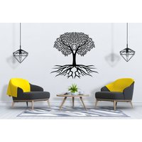 Baum Des Lebens Wandtatbestand Wurzeln Ast Wandkunst Sg2297 von StickOshop