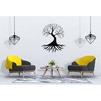 Baum Des Lebens Wandtatbestand Wurzeln Ast Wandkunst Sg2303 von StickOshop