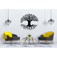 Baum Des Lebens Wandtatbestand Wurzeln Ast Wandkunst Sg2325 von StickOshop
