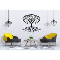 Baum Des Lebens Wandtatbestand Wurzeln Ast Wandkunst Sg2335 von StickOshop