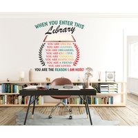 Bibliotheksgeschenke Bücher Wanddeko Wandaufkleber Wandtatto Wandkunst Buchliebhaber Geschenke Buch Wandsticker Deko 308Ez von StickOshop