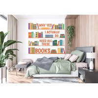 Bibliotheksgeschenke Bücher Wanddeko Wandaufkleber Wandtatto Wandkunst Buchliebhaber Geschenke Buch Wandsticker Deko 309Ez von StickOshop