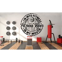 Bier Gym Wanddekoration Fitness Wand Kunst Totenkopf Wandaufkleber Crossfit Geschenke Home Wandsticker Vinyl 006Ez von StickOshop