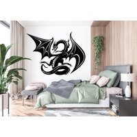 Drache Wanddeko, Wandtattoa, Aufkleber Schlafzimmer Wand Vinyl Wandaufkleber Kunst 760Ez von StickOshop