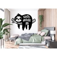 Faultier Mode Wandtattoa, Wanddeko, Sleep Wanddeko Wandtattoa 399Ez von StickOshop