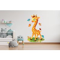 Giraffe Kinderzimmer Wandtattoal Wanddeko Tiere Wandtattoa Safari Lustige Aufkleber Deko Wohnzimmer 684Ez von StickOshop