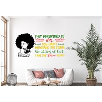 God Says I Am Lovely Forgiven Unikat Afro Girl Pretty Black Wandaufkleber Beauty African Diva American Sticker 704Ez von StickOshop