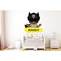 Großer Name Superheld Little Afro Boy Benutzerdefinierter Wandtattoo Strong African Blessed Room Geschenke Sie Vinyl Wandkunst Aufkleber 872Ez von StickOshop