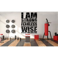 Gym Wanddeko Fitness Wal Art Wandaufkleber Crossfit Wandtatto Wandtattoa Geschenke Home Wandsticker Wand Vinyl Spruch 001Ez von StickOshop