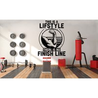 Gym Wandsticker Spruch Vinyl Aufkleber Fitness Wall Art Wand Dekor Home Crossfit Wandtattoal Mädchen Geschenke Workout 057Ez von StickOshop