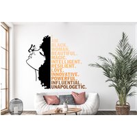 Ich Bin Wunderschön, Intelligente Leidenschaft Erfolgreiche Afro Black Wandtatto Beauty African Diva Confidence American Sticker 691Ez von StickOshop