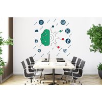 Künstliche Intelligenz Büro Wandaufkleber, Wanddeko, Aufkleber, Wandkunst, Büro, Business Sticker 438Ez von StickOshop