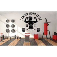 Mädchen Gym Wandsticker Spruch Vinyl Aufkleber Fitness Wall Art Wand Dekor Home Crossfit Wandtattoal Geschenk 082Ez von StickOshop