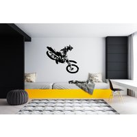 Motocross Wandtattoa Dirt Bike Rider Wandtatto Motorrad Wanddeko Sg 2007 von StickOshop