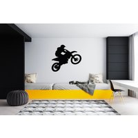 Motocross Wandtattoa Dirt Bike Rider Wandtatto Motorrad Wanddeko Sg 2057 von StickOshop