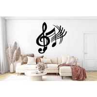 Musik Wanddekoration Noten Vinyl Wandkunst Wandaufkleber Musiknoten Musiker 784Ez von StickOshop