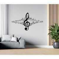 Musik Wandtattoa Musiknoten Wanddeko Musiker Wandsticker Sg1927 von StickOshop