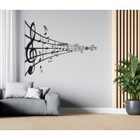 Musik Wandtattoa Musiknoten Wanddeko Musiker Wandsticker Sg1929 von StickOshop