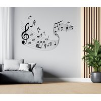 Musik Wandtattoa Musiknoten Wanddeko Musiker Wandsticker Sg1947 von StickOshop