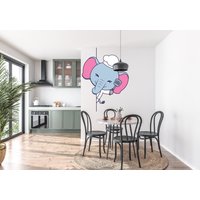 Niedlicher Elefant Koch Wandtatz Für Restaurant Küche Wanddekoration Wand Kunst Essen Wandtatzug Deko 524Ez von StickOshop