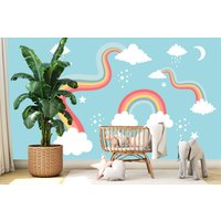 Regenbogen, Regenbogen Kinderzimmer Wandaufkleber, Wandsticker Moderne Wandkunst, Wandkunst Home Decor 496Ez von StickOshop