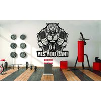 Tiger Workout Wandtattoo Fitness Gym Wall Art Crossfit Geschenke Home 011Ez von StickOshop