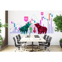 Trading Forex Wall Art Chart Stock Office Wandsticker Business Vinyl Aufkleber Docor 523Ez von StickOshop