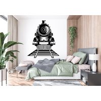 Zug Wandtatto Art Train Wandsticker Vinyl Wandtattoal Bahn Zimmer Geschenke Wandkunst Aufkleber 603Ez von StickOshop