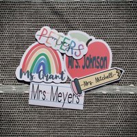 Lehrer-Anerkennungs-Wochen-Geschenk Personalisierte Lehrer-Namen-Magnete Wasserfeste Magnete Magnet-Paket Vinyl-Magnet von StickWithItDesignCo