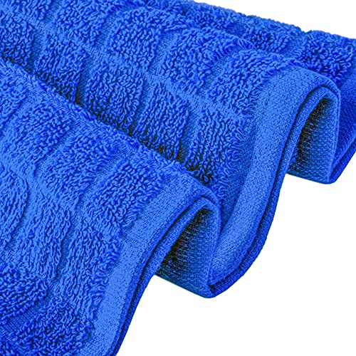 1 Stück Premium Frottee Geschirrtuch 40x64 cm in Uni/Blau kariert von StickandShine / 100% Baumwolle von StickandShine Inh. Christian Müller