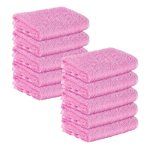 10 Stück Premium Frottee Gästehandtücher 30x50 cm in rosa von StickandShine in 500g/m² aus 100% Baumwolle von StickandShine Inh. Christian Müller