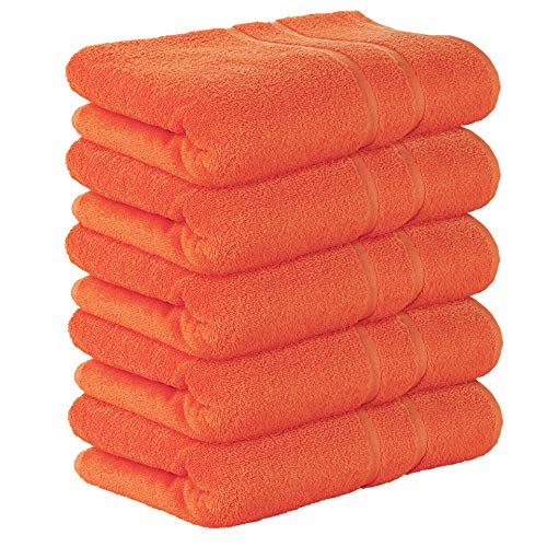 5 Stück Premium Frottee Badetücher 100x150 cm in orange von StickandShine in 500g/m² aus 100% Baumwolle von StickandShine Inh. Christian Müller