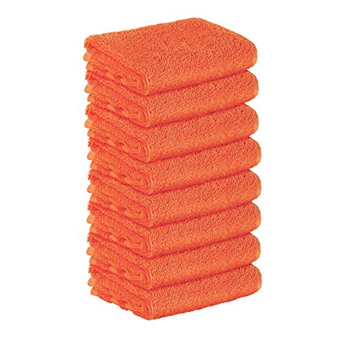 8 Stück Premium Frottee Gästehandtücher 30x50 cm in orange von StickandShine in 500g/m² aus 100% Baumwolle von StickandShine Inh. Christian Müller