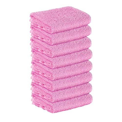 8 Stück Premium Frottee Gästehandtücher 30x50 cm in rosa von StickandShine in 500g/m² aus 100% Baumwolle von StickandShine Inh. Christian Müller