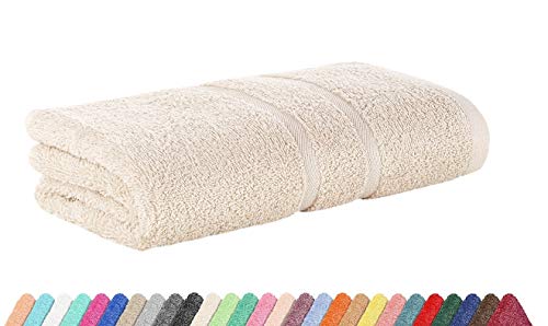 Premium Frottee Badetuch 100x150 cm in creme von StickandShine in 500g/m² aus 100% Baumwolle von StickandShine Inh. Christian Müller