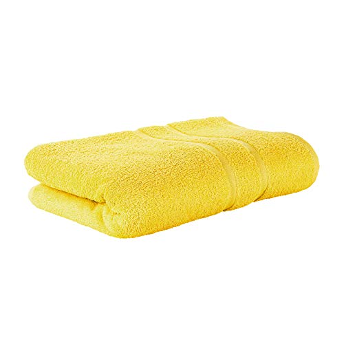 Premium Frottee Badetuch 100x150 cm in gelb von StickandShine in 500g/m² aus 100% Baumwolle von StickandShine Inh. Christian Müller