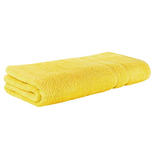 Premium Frottee Saunatuch 80x200 cm in gelb von StickandShine in 500g/m² aus 100% Baumwolle von StickandShine Inh. Christian Müller