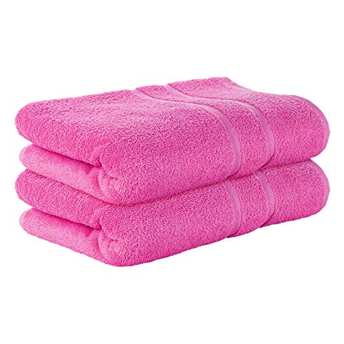 StickandShine 2er SET Premium Frottee Badetuch 100x150 cm in pink in 500g/m² aus 100% Baumwolle von StickandShine Inh. Christian Müller