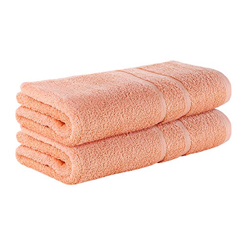StickandShine 2er SET Premium Frottee Duschtuch 70x140 cm in peach in 500g/m² aus 100% Baumwolle von StickandShine Inh. Christian Müller