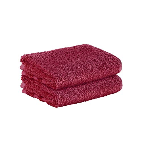 StickandShine 2er SET Premium Frottee Gästehandtuch 30x50 cm in bordeaux in 500g/m² aus 100% Baumwolle von StickandShine Inh. Christian Müller