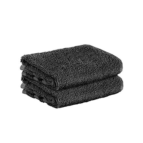 StickandShine 2er SET Premium Frottee Gästehandtuch 30x50 cm in schwarz in 500g/m² aus 100% Baumwolle von StickandShine Inh. Christian Müller