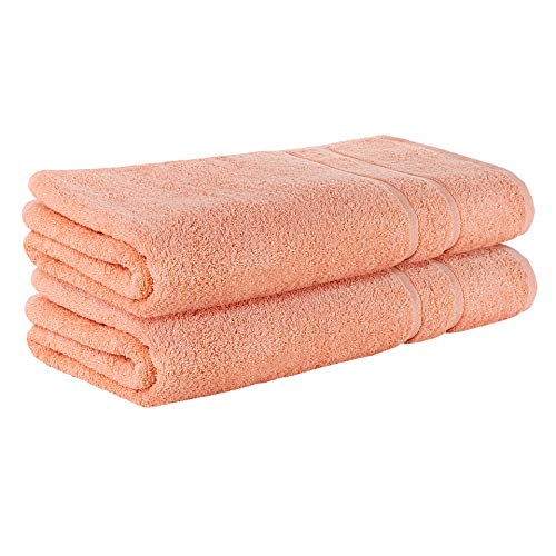StickandShine 2er SET Premium Frottee Saunatuch 80x200 cm in peach in 500g/m² aus 100% Baumwolle von StickandShine Inh. Christian Müller